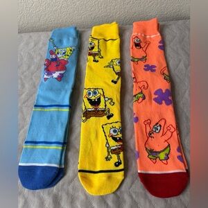SpongeBob SquarePants Adult Colorful Socks Set New without Tags